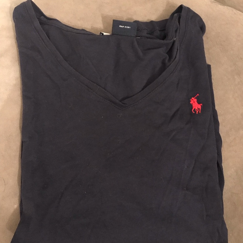 Short polo top navy